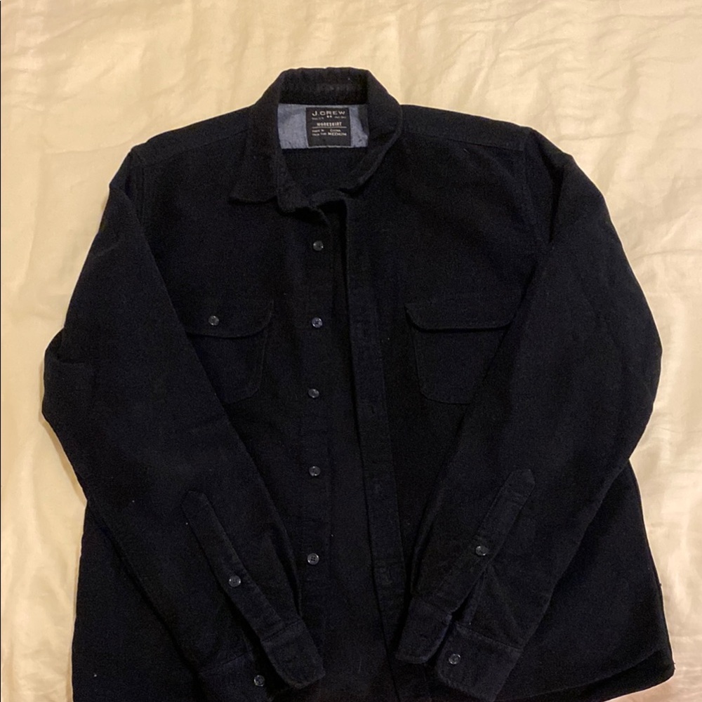 J. Crew Black Lightweight Shirt Jacket